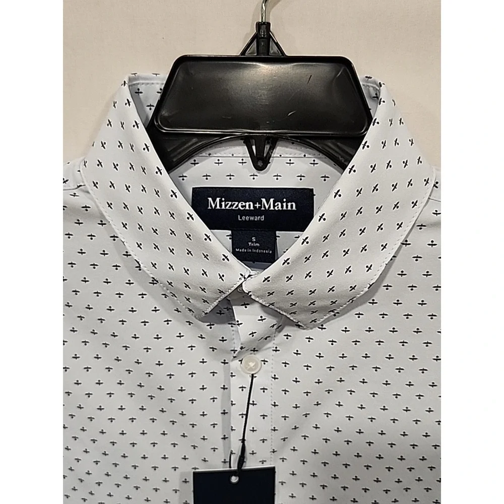 NWT Mizzen and Main Leeward Dress Shirt‎ Mens S Long-sleeved Blue MSRP $138